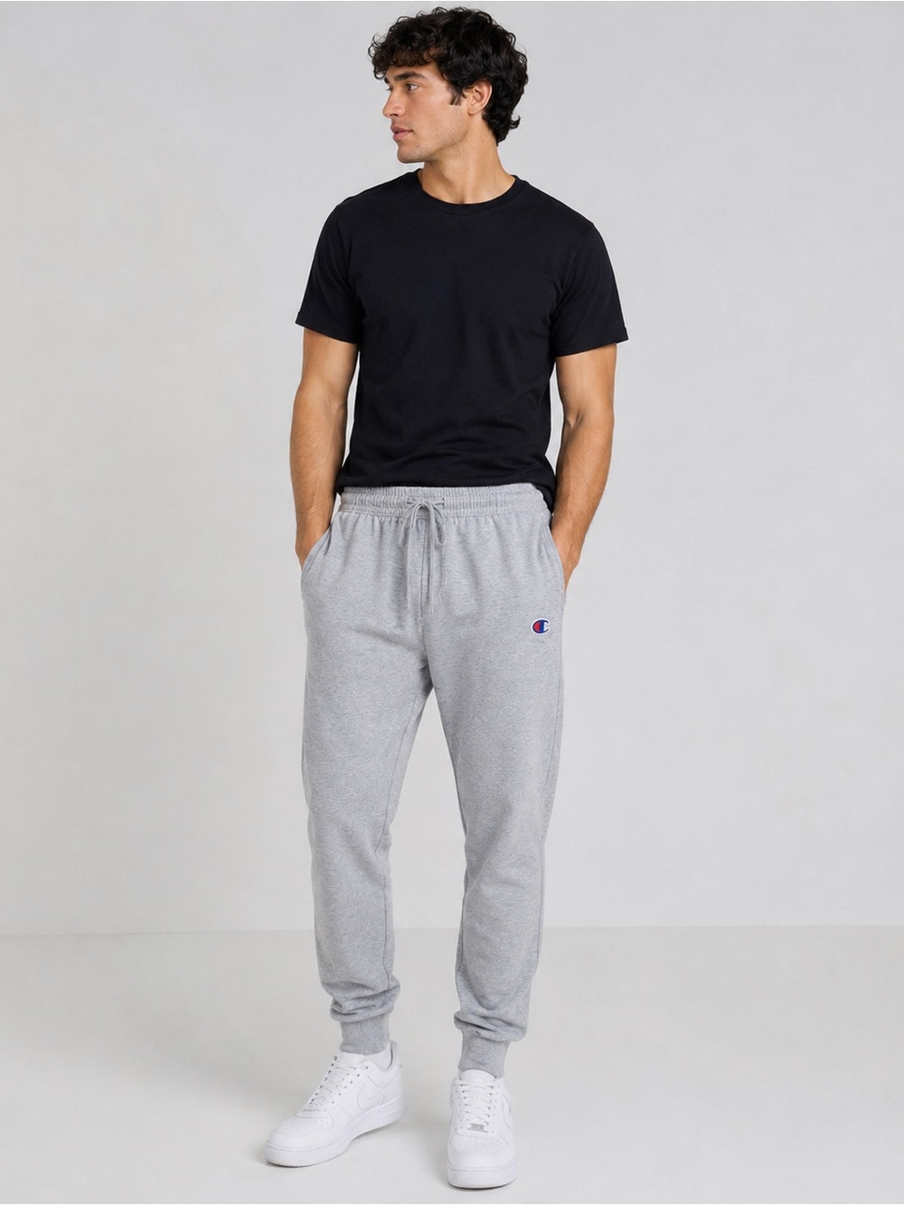 Champion Men’s Gray Jogger Sweatpants Size Medium Athletic Lounge Pants